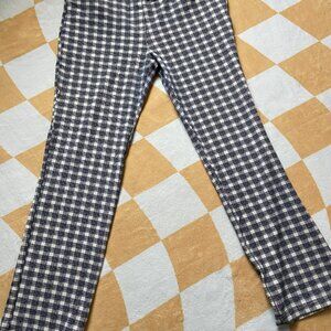 Betabrand Dress Pant Yoga Pant Size XL Black and white Pattern Pant